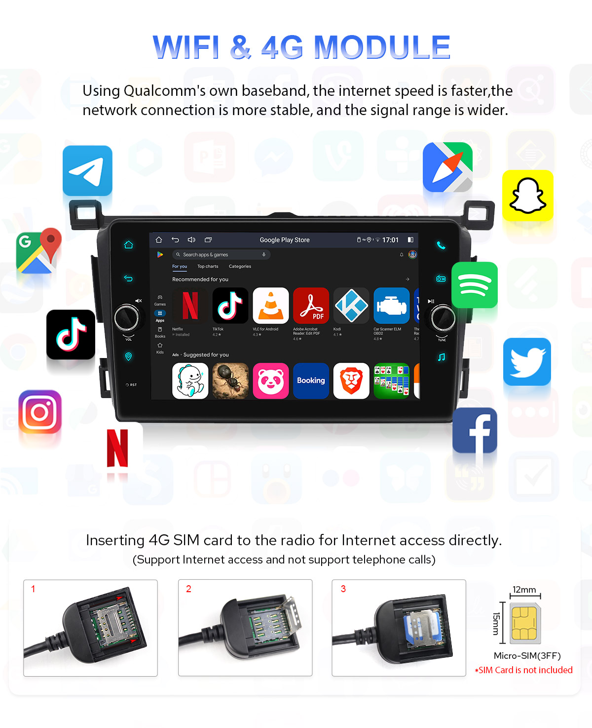  JOYING CarPlay Android 12 Navi Stereo For Toyota RAV4 2013-2018 